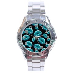 Turquoise Sassy Lips  Stainless Steel Men s Watch