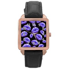 Sassy Purple Puckered Lips  Rose Gold Watches by OCDesignss