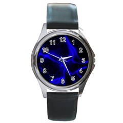 Cosmic Energy Blue Round Metal Watches by ImpressiveMoments