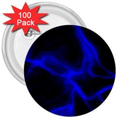 Cosmic Energy Blue 3  Buttons (100 Pack) 