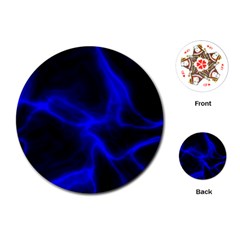 Cosmic Energy Blue Playing Cards (round) 