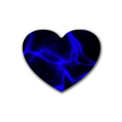 Cosmic Energy Blue Rubber Coaster (heart) 