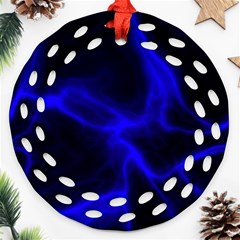 Cosmic Energy Blue Ornament (round Filigree) 