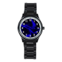 Cosmic Energy Blue Stainless Steel Round Watches