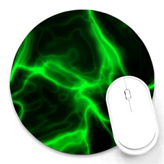 Cosmic Energy Green Round Mousepads