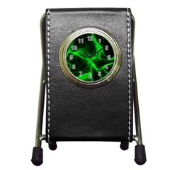 Cosmic Energy Green Pen Holder Desk Clocks