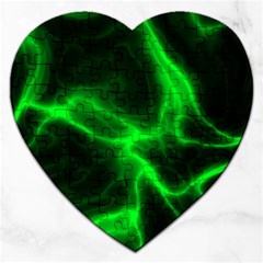 Cosmic Energy Green Jigsaw Puzzle (heart)