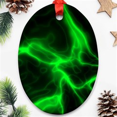 Cosmic Energy Green Oval Ornament (two Sides)