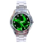 Cosmic Energy Green Stainless Steel Men s Watch Front