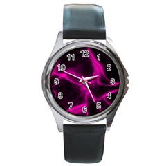 Cosmic Energy Pink Round Metal Watches