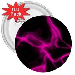 Cosmic Energy Pink 3  Buttons (100 Pack) 