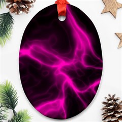 Cosmic Energy Pink Oval Ornament (two Sides)