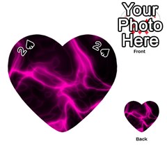 Cosmic Energy Pink Playing Cards 54 (heart)  by ImpressiveMoments