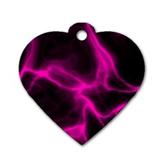 Cosmic Energy Pink Dog Tag Heart (two Sides) by ImpressiveMoments