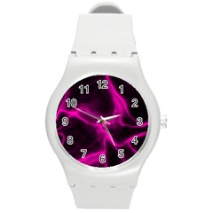 Cosmic Energy Pink Round Plastic Sport Watch (m) by ImpressiveMoments