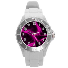 Cosmic Energy Pink Round Plastic Sport Watch (l)