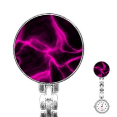 Cosmic Energy Pink Stainless Steel Nurses Watches