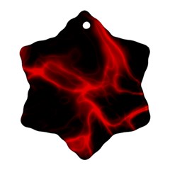 Cosmic Energy Red Snowflake Ornament (2-side)