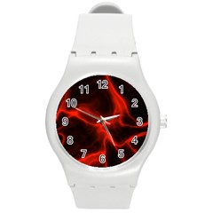 Cosmic Energy Red Round Plastic Sport Watch (m)