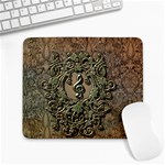 Elegant Clef With Floral Elements On A Background With Damasks Large Mousepads Front