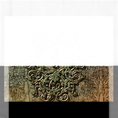 Elegant Clef With Floral Elements On A Background With Damasks Rectangular Jigsaw Puzzl