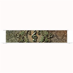 Elegant Clef With Floral Elements On A Background With Damasks Small Bar Mats