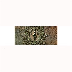 Elegant Clef With Floral Elements On A Background With Damasks Large Bar Mats