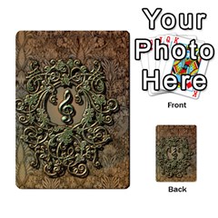 Elegant Clef With Floral Elements On A Background With Damasks Multi-purpose Cards (rectangle)  by FantasyWorld7