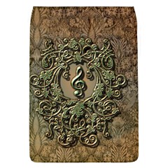 Elegant Clef With Floral Elements On A Background With Damasks Flap Covers (l) 