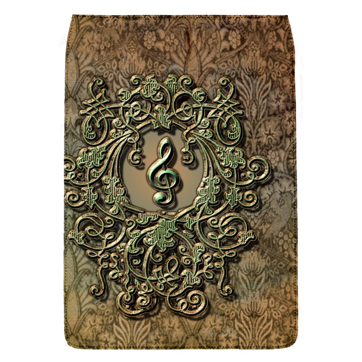 Elegant Clef With Floral Elements On A Background With Damasks Flap Covers (S) 