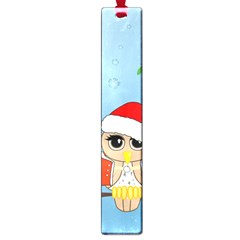 Funny, Cute Christmas Owls With Snowflakes Large Book Marks