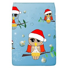 Funny, Cute Christmas Owls With Snowflakes Flap Covers (l)  by FantasyWorld7