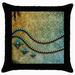 Elegant Vintage With Pearl Necklace Throw Pillow Cases (black)