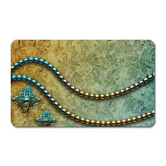 Elegant Vintage With Pearl Necklace Magnet (rectangular)