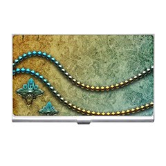 Elegant Vintage With Pearl Necklace Business Card Holders