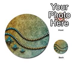 Elegant Vintage With Pearl Necklace Multi-purpose Cards (round) 