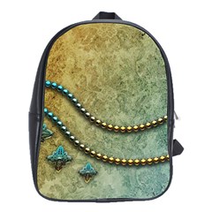 Elegant Vintage With Pearl Necklace School Bags(large)  by FantasyWorld7