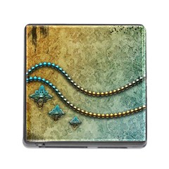 Elegant Vintage With Pearl Necklace Memory Card Reader (square)