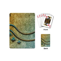 Elegant Vintage With Pearl Necklace Playing Cards (mini) 