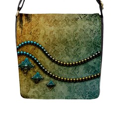 Elegant Vintage With Pearl Necklace Flap Messenger Bag (l) 