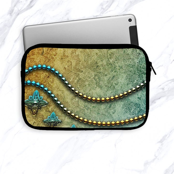 Elegant Vintage With Pearl Necklace Apple iPad Mini Zipper Cases