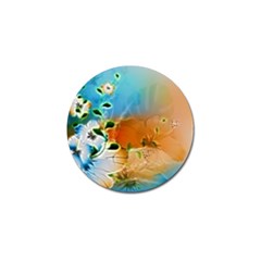 Wonderful Flowers In Colorful And Glowing Lines Golf Ball Marker by FantasyWorld7