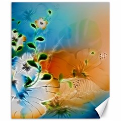 Wonderful Flowers In Colorful And Glowing Lines Canvas 8  X 10 