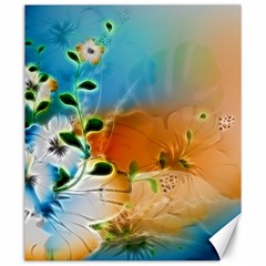 Wonderful Flowers In Colorful And Glowing Lines Canvas 20  X 24  