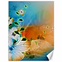 Wonderful Flowers In Colorful And Glowing Lines Canvas 36  X 48  