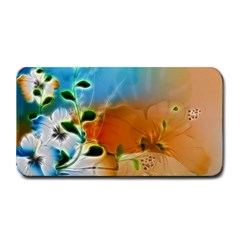 Wonderful Flowers In Colorful And Glowing Lines Medium Bar Mats