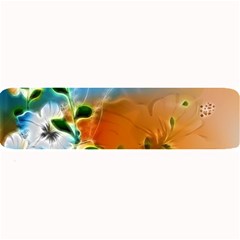 Wonderful Flowers In Colorful And Glowing Lines Large Bar Mats