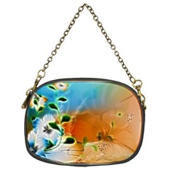 Wonderful Flowers In Colorful And Glowing Lines Chain Purses (one Side)  by FantasyWorld7