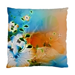 Wonderful Flowers In Colorful And Glowing Lines Standard Cushion Cases (two Sides) 