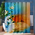 Wonderful Flowers In Colorful And Glowing Lines Shower Curtain 60  x 72  (Medium)  60 x72  Curtain